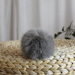 POMPOM M - Adult Round grey