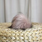 POMPOM M - Adult Light rose and black