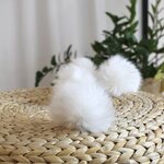 POMPOM S - Junior Round white