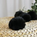 POMPOM S - Junior Round black