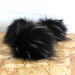 POMPOM M - Adult Black with white stripes
