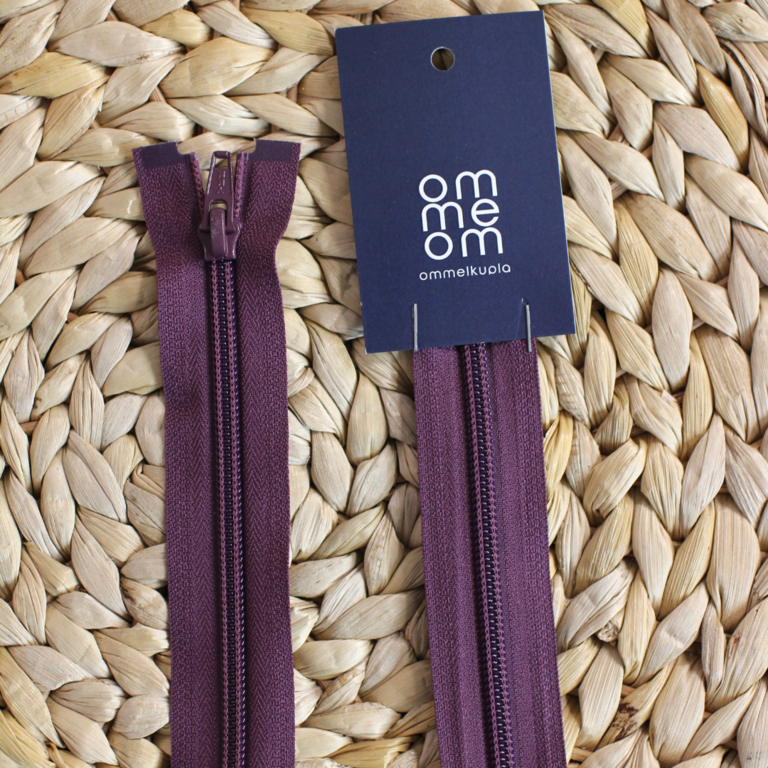 YKK 75cm avovetoketju aikuisille ja lapsille Murrettu violetti