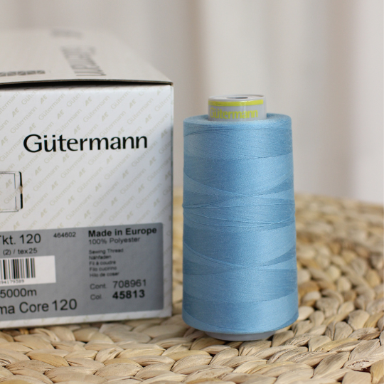 Saumurilanka 5000m Gütermann Perma core 120 ENNAKKO Vaaleansininen 45813
