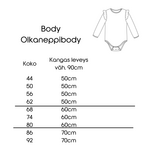 KUPPIKAKKU - Vauvan bodyn ompelukaava koot 44-92, PDF