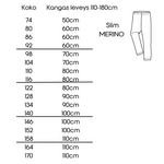 PILVIPOLKU - Lasten legginsit trikoolle, merinovillalle, ribbitrikoolle koot 44 -170