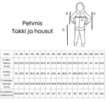 PEHMIS - lasten verkka-asun ompelukaava koot 74-170, PDF