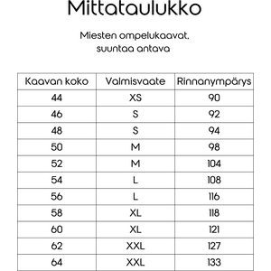 HENRIK JA SAKU - Miesten hupparien ompelukaavat koot 44-64