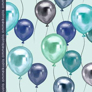 Big balloons, silver mint -joustocollege