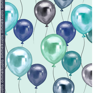 Big balloons, silver mint -joustocollege 60cm PALA