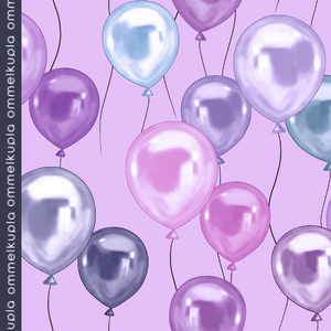 Big balloons, dreamy lilac -joustocollege