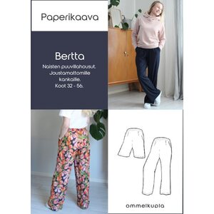 Bertta - Naisten pellavahousujen ompelukaava koot 32-56