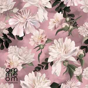 Blossom garden, pastel pink -trikoo