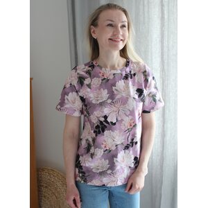 Blossom garden, pastel lila -trikoo