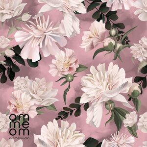 Blossom garden, pastel pink -trikoo 180cm PALA