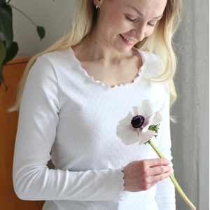 AURELIA valkoinen -pitsitrikoo 130cm PALA
