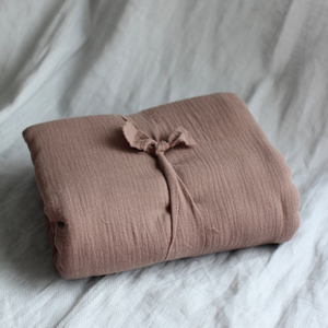 GOTS - taupe -Double gauze harsokangas 300cm PALA