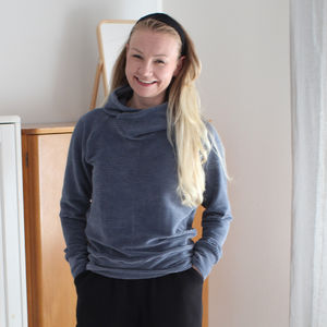 SAAGA jeans blue -joustava sametticollege