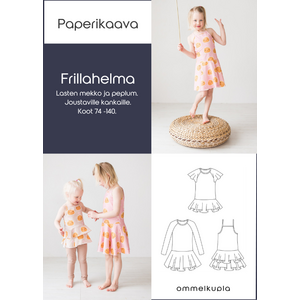 FRILLAHELMA -lasten mekon ompelukaava koot 74-140