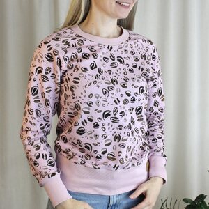 Leopard, pink bear, pienempi kuvio -joustocollege PALAT