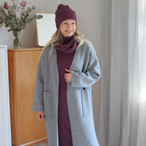 NOELLE keittovilla, meleerattu vaaleanharmaa 200cm PALA