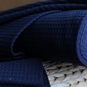 AAMU navy -vohvelikangas 100cm PALA