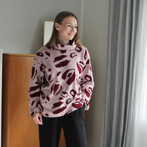 Leopard, wine red shake -merinovilla