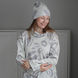 Leopard, winter vanilla -merinovilla 70cm PALA