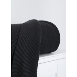 OLIVIA musta - ottoman puuvillaneulos