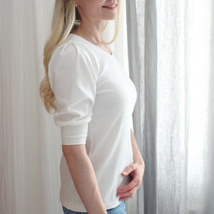 MALLA, luonnonvalkoinen -ribbitrikoo 200cm PALA