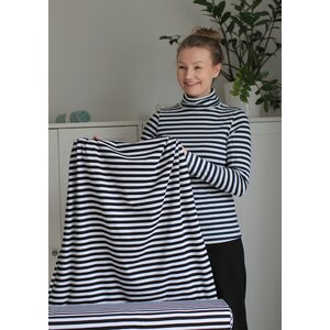 MALLA Musta-valkoinen raidallinen -ribbitrikoo