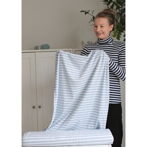 MALLA Baby blue-valkoinen raidallinen -ribbitrikoo