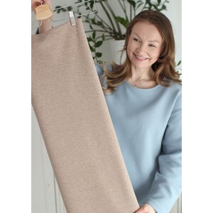 OLIVIA beige melange - ottoman puuvillaneulos