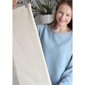 OLIVIA cream - ottoman puuvillaneulos