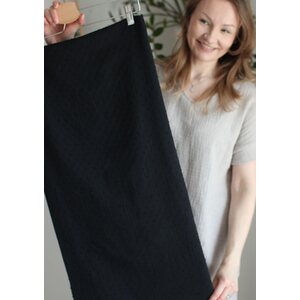 DOBBY musta -Double gauze harsokangas