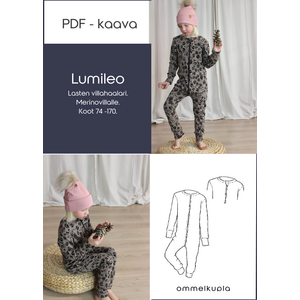 LUMILEO - Lasten villahaalarin ompelukaava koot 74-170, PDF