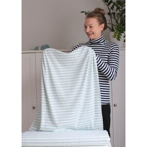 MALLA Light mint-valkoinen raidallinen -ribbitrikoo 120cm PALA