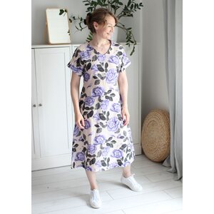 Belle lila linen love -pellavakangas