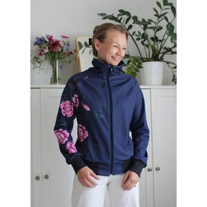 Belle, navy-pinkki 110cm RAPORTTI -verkkari / 3 raporttia = 330cm