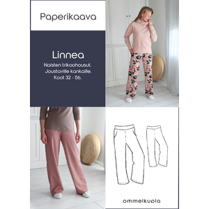 LINNEA - Naisten trikoohousujen ompelukaava koot 32-56