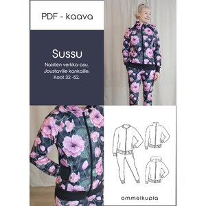 SUSSU - Naisten verkka-asun ompelukaava koot 32-52, PDF