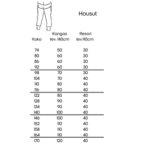 PEHMIS - lasten verkka-asun ompelukaava koot 74-170, PDF