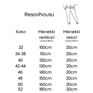 SUSSU - Naisten verkka-asun ompelukaava koot 32-52, PDF