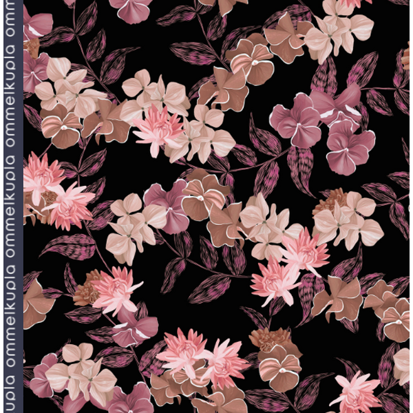 Vintage, old flowers -ribbitrikoo 120cm PALA